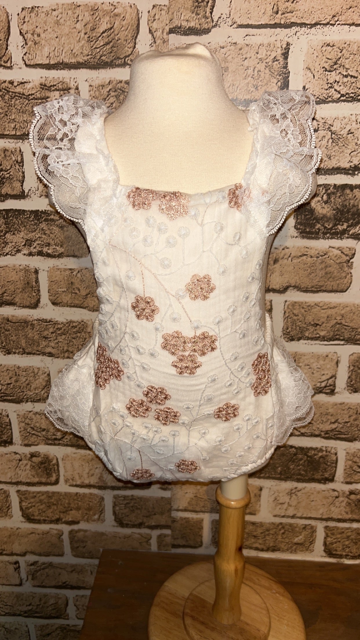 White Linen Bubble Romper