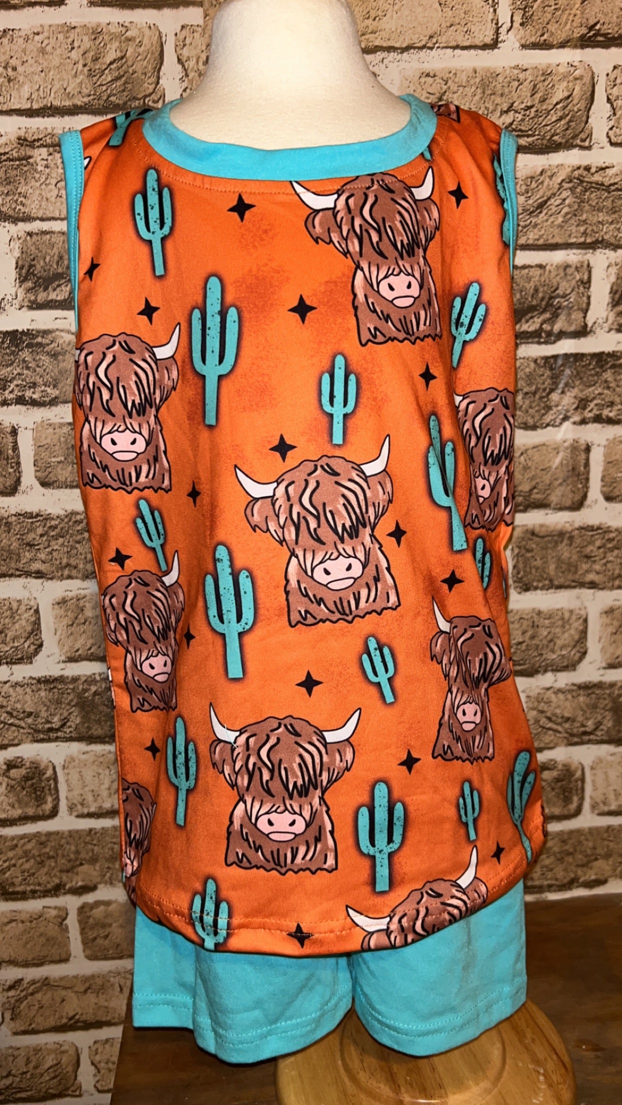 Orange Highlander Short Set