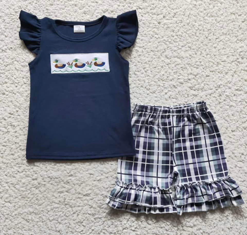 Ruffle Duck Short Set