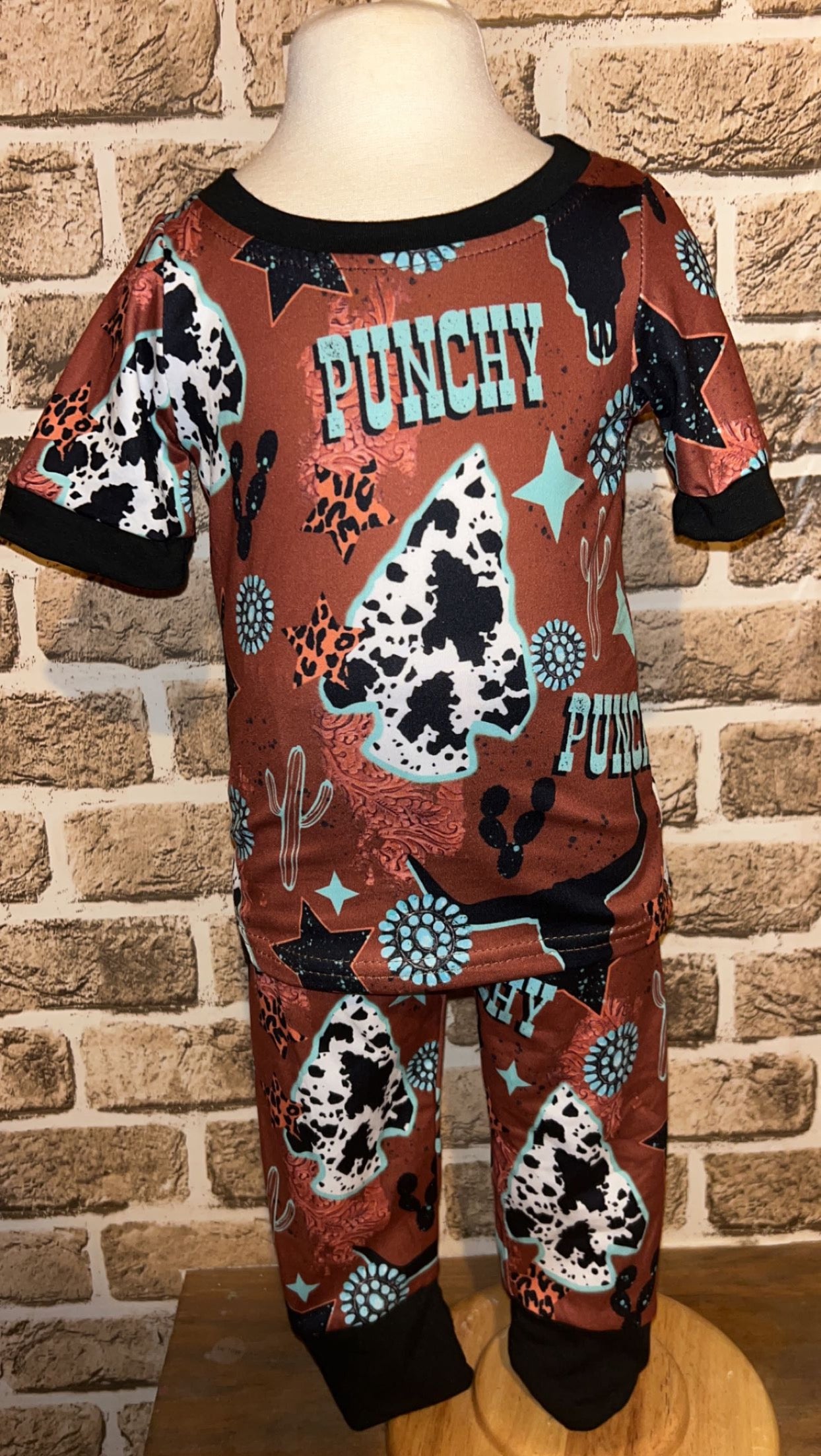 Boys Western Short Sleeve Pajama Set