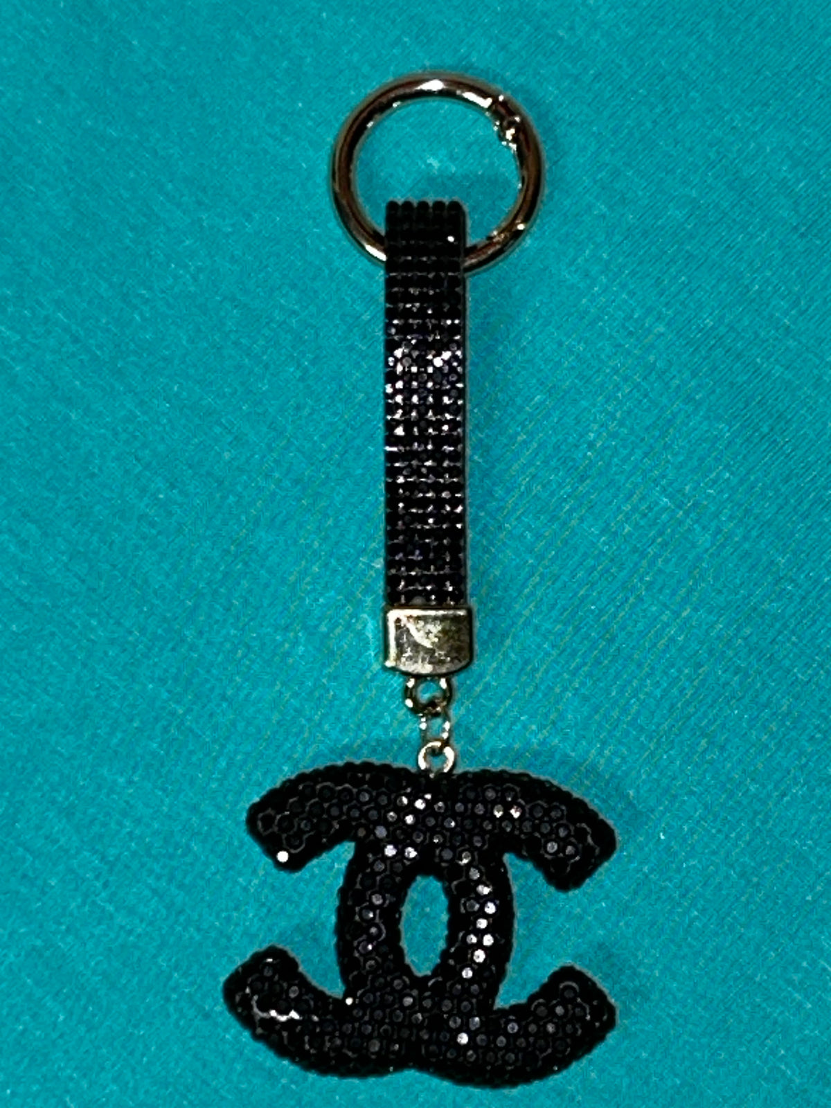Black Bling CC Keychain