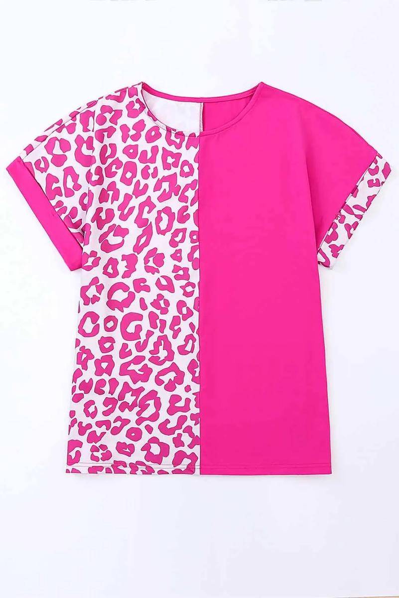 Leopard Patchwork Top