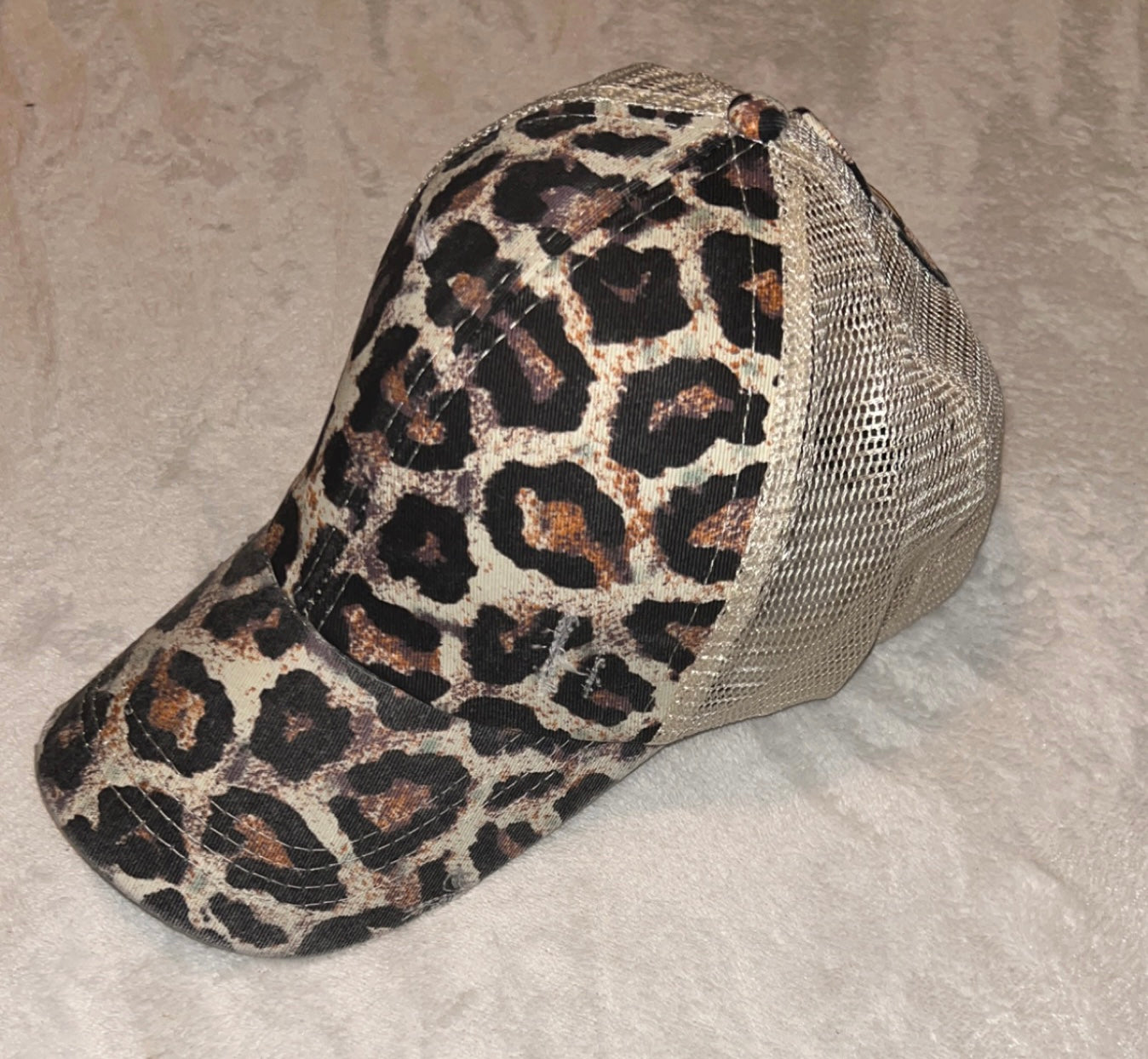 Ladies Criss Cross Ponytail Trucker Caps