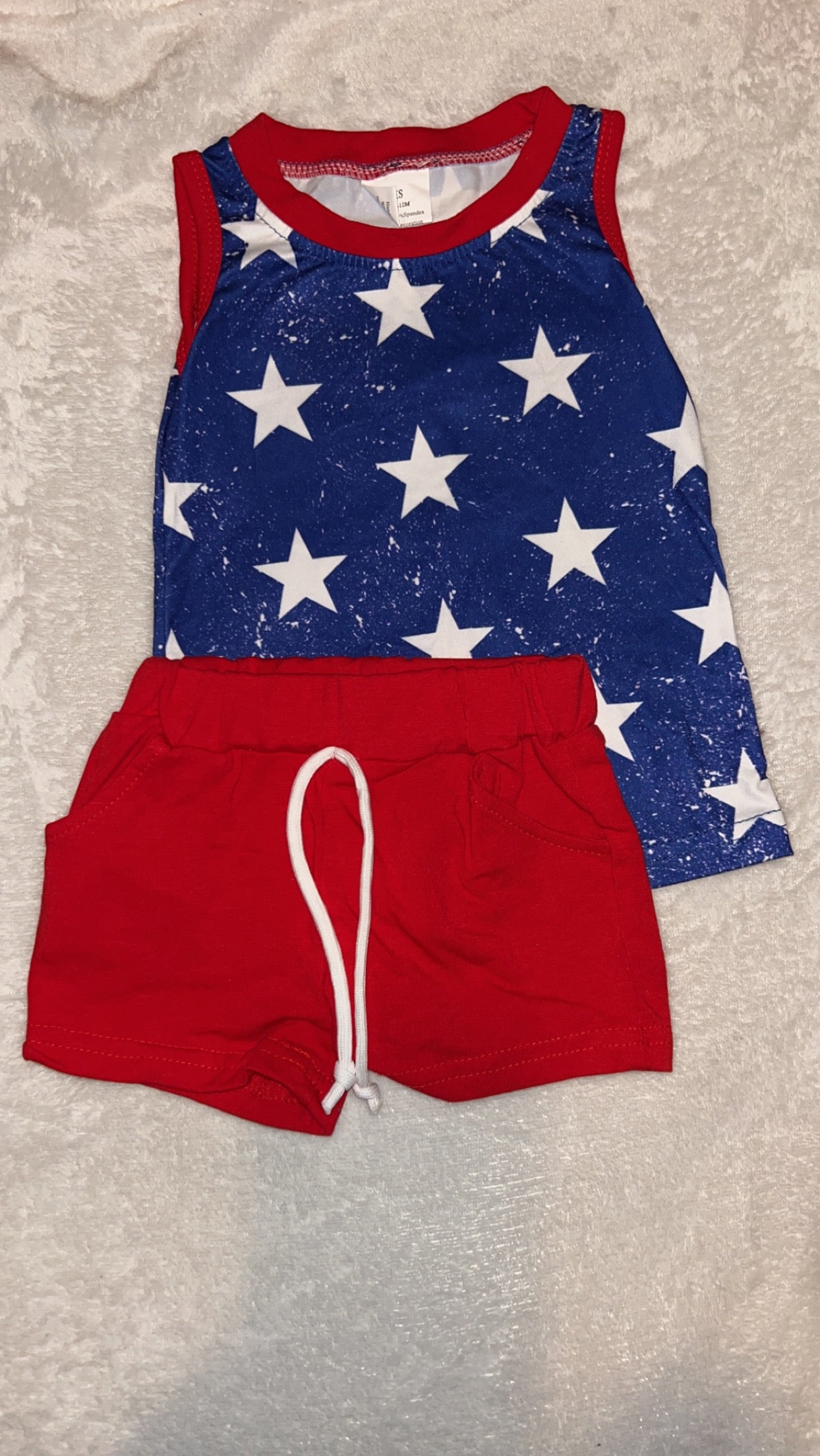 Red, Blue & Stars Short Set