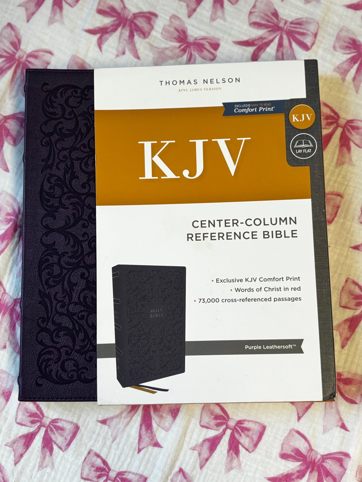 Purple Leathersoft KJV Reference Bible