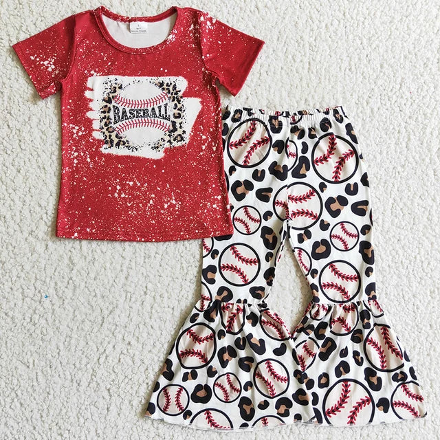 Baseball Ruffle Pant Set