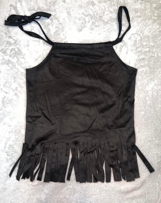 Black Fringe Shirt