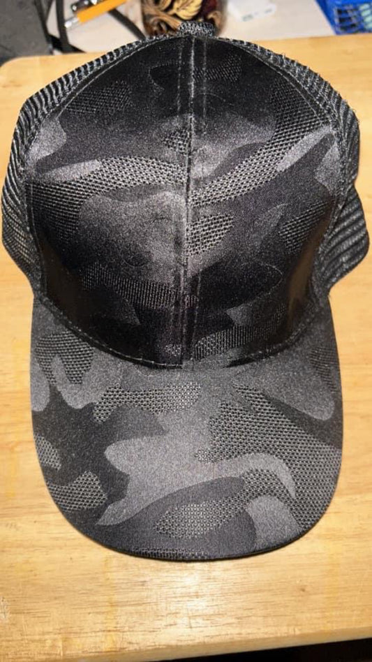 Black Camo Hat