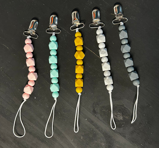 Silicone Bead Pacifier Clips