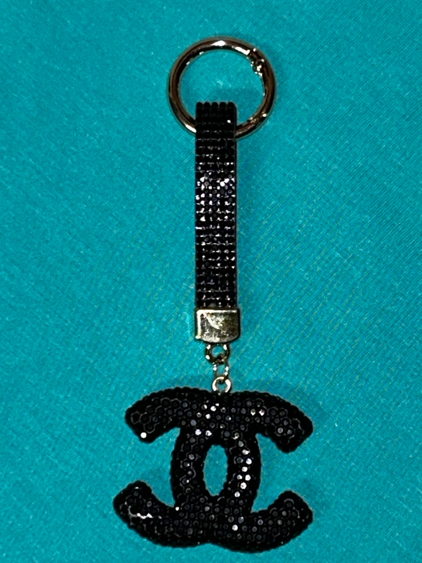 Black Bling CC Keychain
