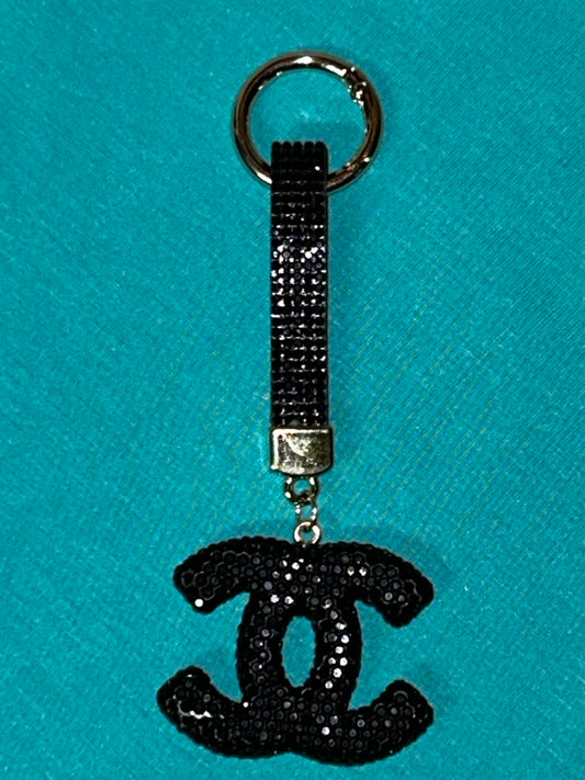 Black Bling CC Keychain